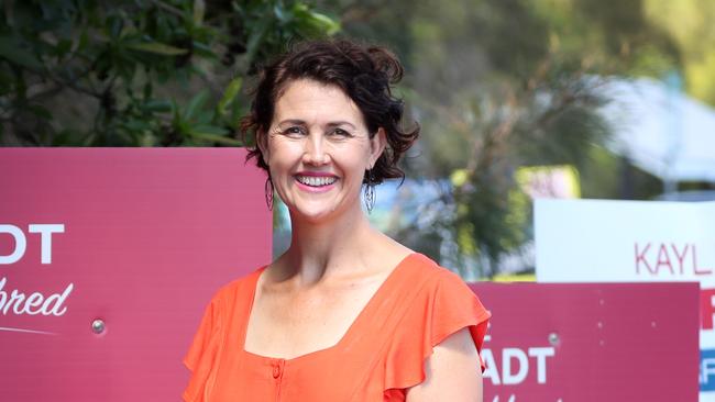 Labor’s Kaylee Campradt at Elanora Community Centre. Picture: Nigel Hallett