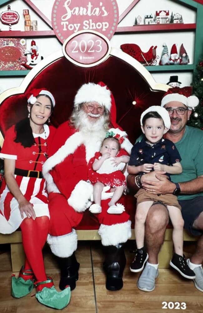 Theresa Cameron and Eliyanah, Luca, Tonino Spano with Santa: Stocklands 2023 - Fraser Coast. Sent in by Theresa Cameron.