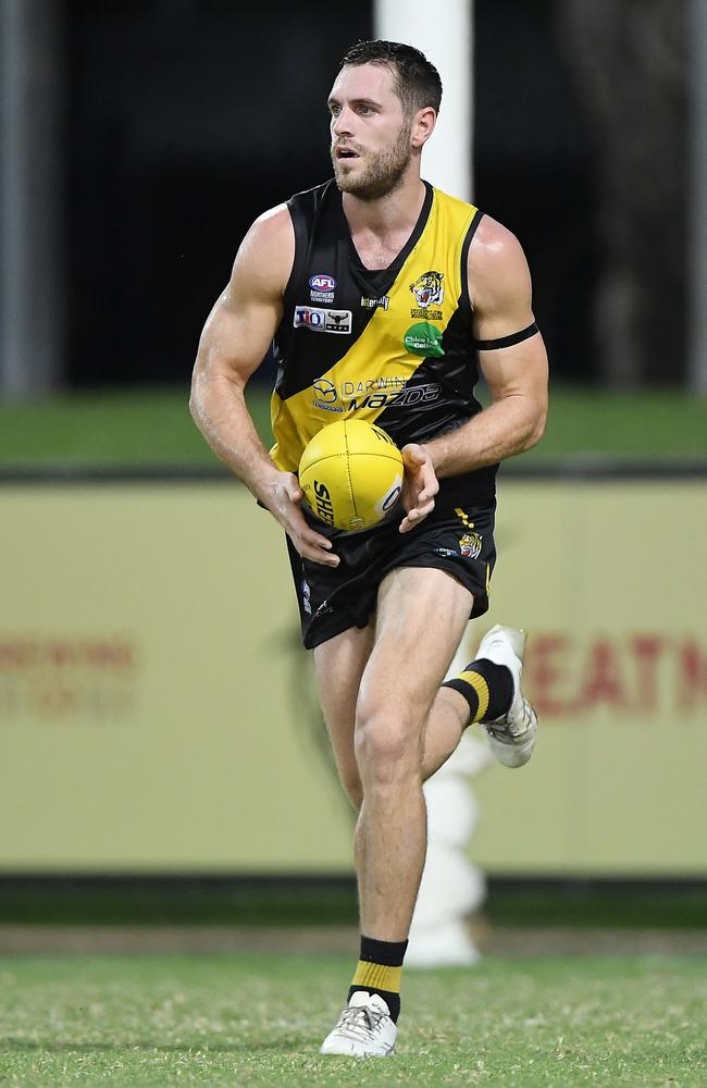 Daniel Bowles of Nightcliff Tigers. Picture: Felicity Elliott / AFLNT Media