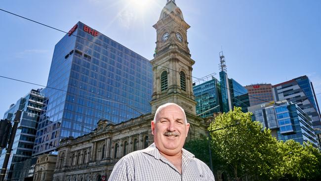 Australia Post Manager Peter has worked at the building for 20 years and will move – to the tower behind it. Picture: Matt Loxton