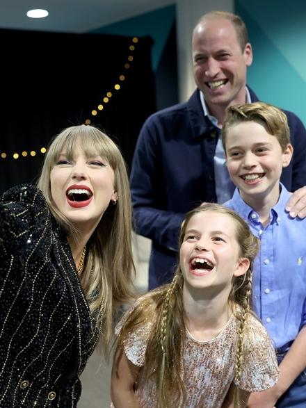 Prince William takes Prince George and Princess Charlotte to see Taylor Swift in London. Picture: Instagram