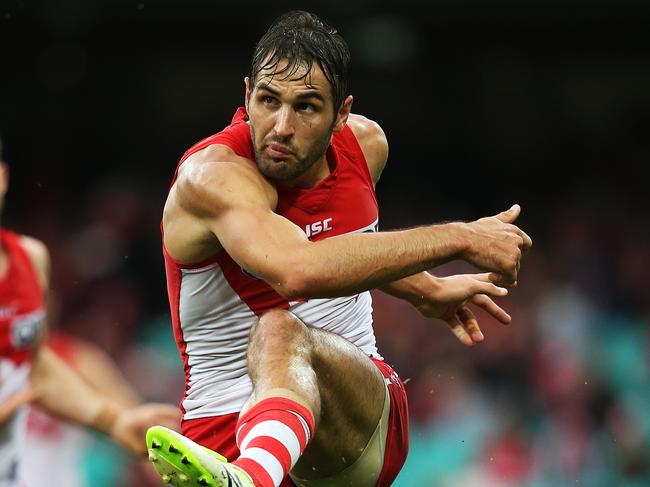 Sydney's Josh Kennedy during AFL match Sydney Swans v West Coast Eagles at the SCG. Picture. Phil Hillyard