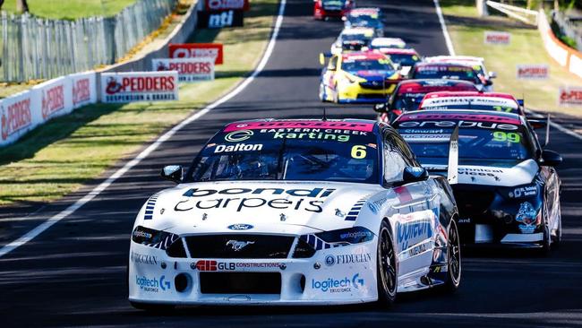 Lochie Dalton, of Launceston, leads the Super2 pack up Mount Panorama at Bathurst. Picture supplied