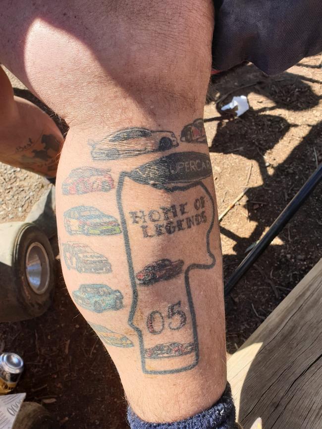 Fans have used their body as a canvas to proudly display which team they support. Picture: Matthew Dunn