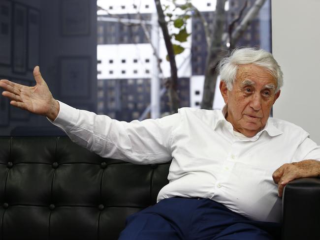 Prolific developer Harry Triguboff in his office at Meriton. Picture: John Appleyard