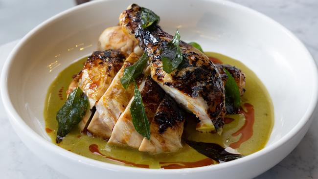 Lemon molasses glazed chicken at Monal Dining in Newstead. Picture: David Kelly