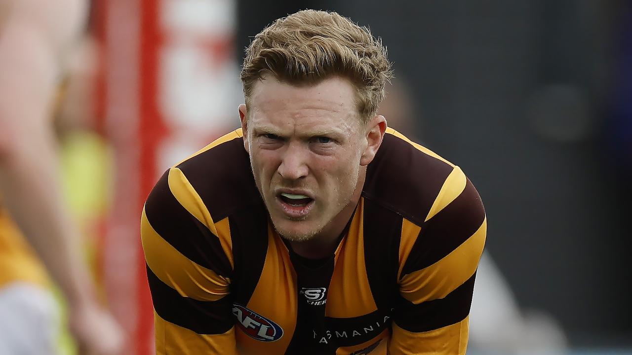 Hawthorn captain James Sicily says he would have loved to continue playing alongside Blake Hardwick in defence but acknowledges his experienced teammate has an important new role up forward. Picture: Michael Klein