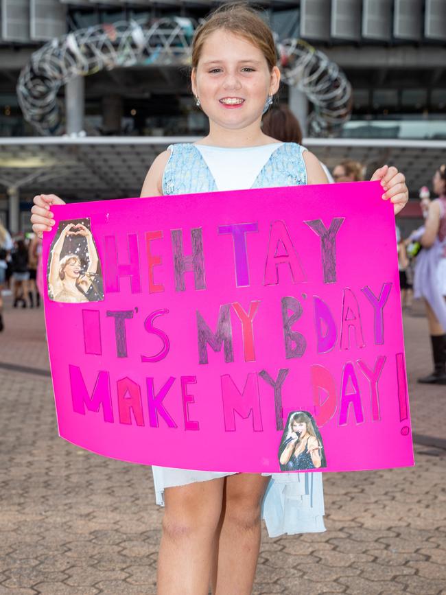 SYDNEY, AUSTRALIA - Daily Telegraph Photos February 26, 2024: Sheridan Webb at Taylor Swift's The Eras Tour concert held at Accor Stadium in Sydney. Picture: Christian Gilles