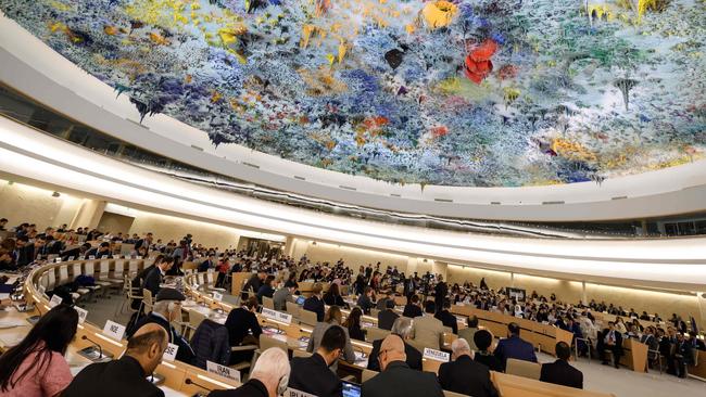 Members of the UN Human Rights Council, which requires the Israeli-Palestinian conflict to be debated at every session. Picture: AFP