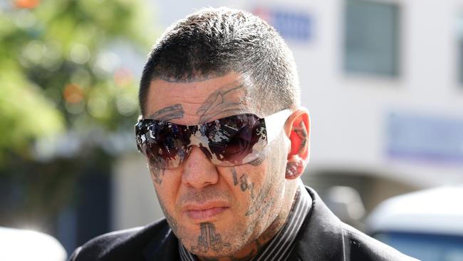 Bikie Jacques Teamo appeared in Southport Court to face charges surrounding the Broadbeach Brawl. Pics Adam Head