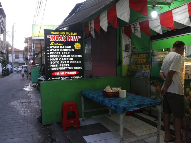 "Mbak Win" is a local food stall in Kuta Lane where Schapelle Corby often bought some food during her parole period. Picture: Lukman S. Bintoro