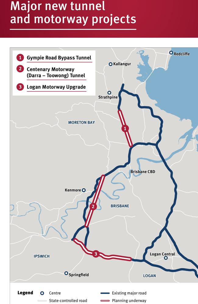 Three tunnels/surface upgrades under consideration.