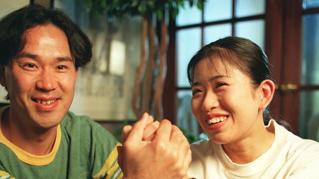 Air crash survivors Masaichi Arai (24yrs) and his wife Yoko (26yrs)