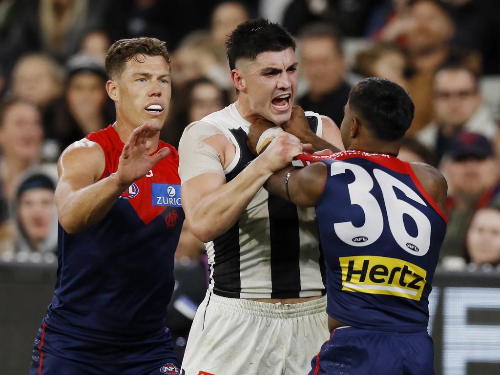 AFL 2024: Kysaiah Pickett suspended bump on Darcy Moore leaves Pie skipper  concussed, reaction, response, video, latest news