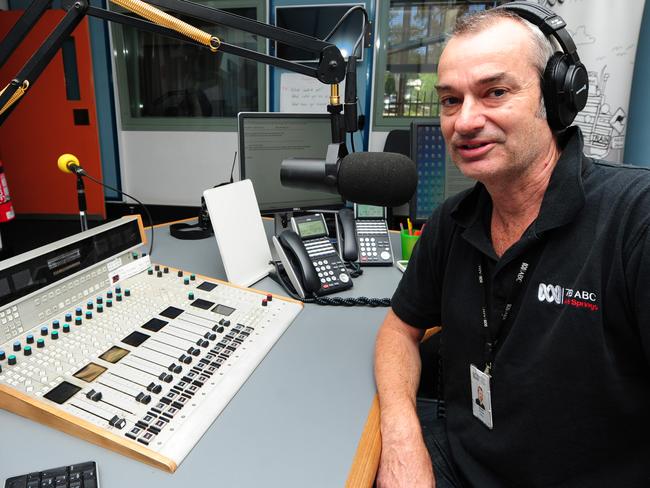 The ABC's Stewart Brash at at the station's digital broadcasting desk...Picture: PHIL WILLIAMS