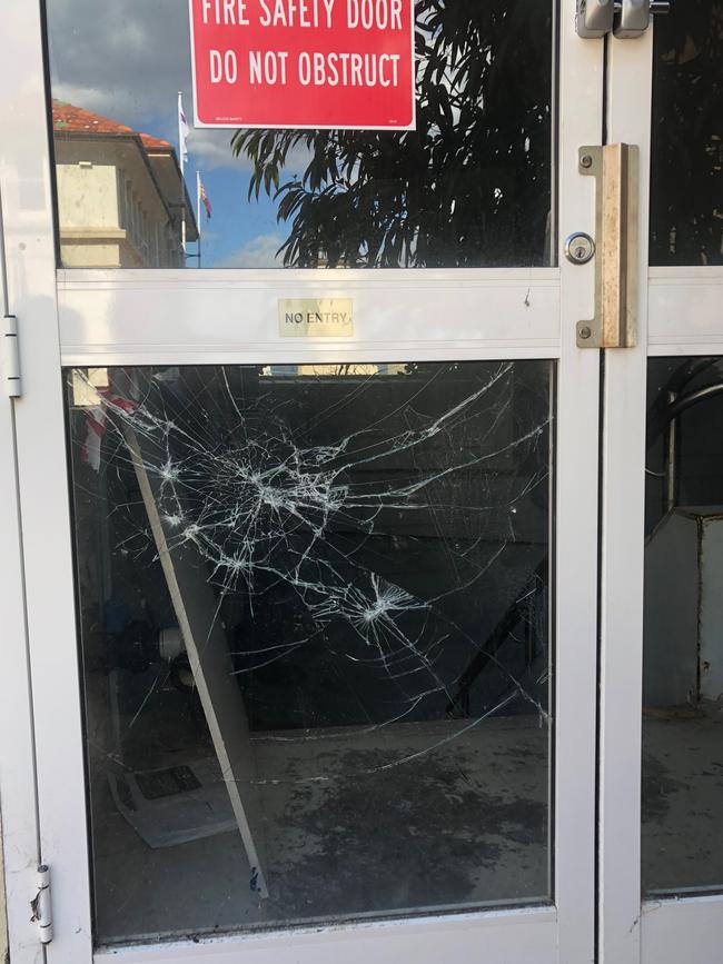 Vandals have regularly damaged the Sea Life Aquarium at Manly, which has been closed for four years. Picture: Jim O’Rourke