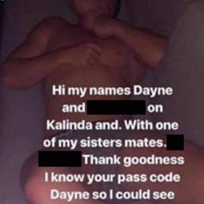 Ms Salla shared an image of Zorko in his underwear to Instagram at the end of their relationship. Picture: Instagram