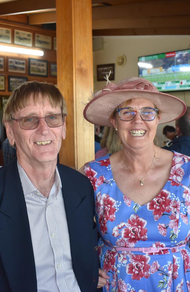 Rex and Narelle McBride from Warwick at Warwick Cup race day at Allman Park Racecourse, Saturday, October 14, 2023 (Photo: Michael Hudson/ Warwick Daily News)