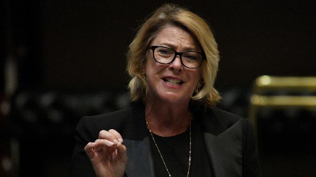 Outgoing NSW Water, Property and Housing Minister, Melinda Pavey, speaks during Question Time at NSW Parliament House in Sydney. Picture: Bianca De Marchi