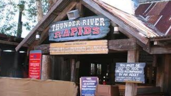 The Thunder River Rapids Ride on which the tragedy occurred.