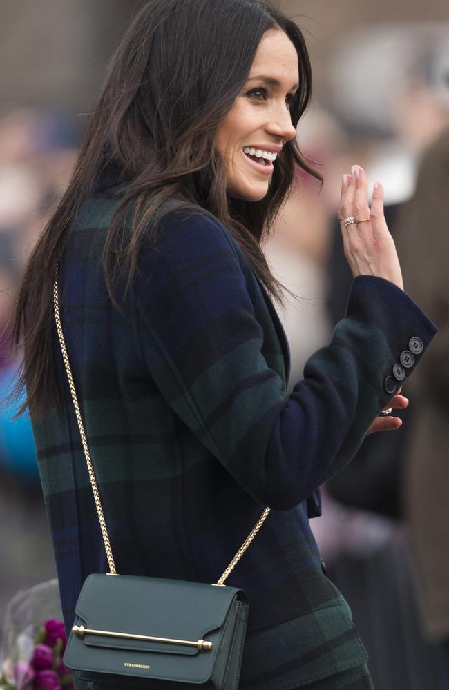 Meghan Markle wearing rings by New York label, Catbird. Picture: Getty Images