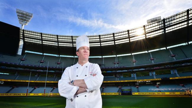 Director of culinary operations Travis Dines says there’s nowhere he’d rather be on the last Saturday in September than the MCG. Picture: Nicki Connolly