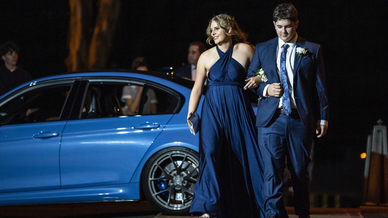 Elijah Bowe and partner Lucy Giesemann at St Mary's College formal at Picnic Point, Friday, March 24, 2023. Picture: Kevin Farmer