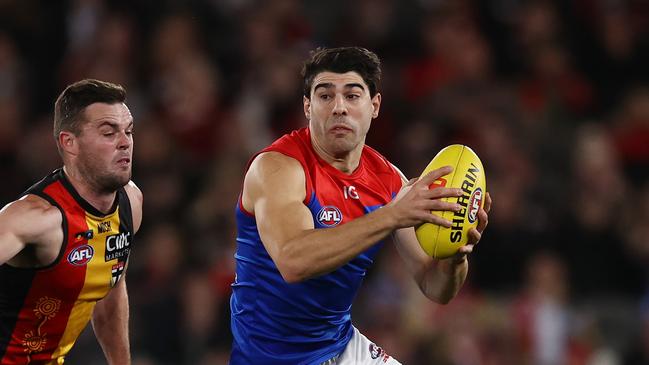 Christian Petracca of the Demons during the round 17 AFL match between St Kilda and Melbourne at Marvel Stadium, formerly Eithad Stadium, where cleaners were paid as little as $7 an hour. Picture: Michael Klein