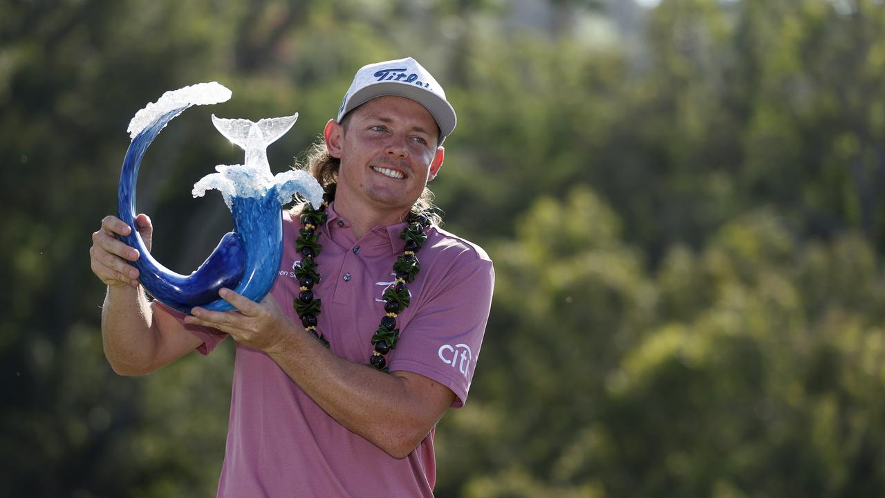 Cameron Smith secured his second US PGA Tour win at the Plantation Course at Kapalua Golf Club in Hawaii. (Photo by Cliff Hawkins/Getty Images)