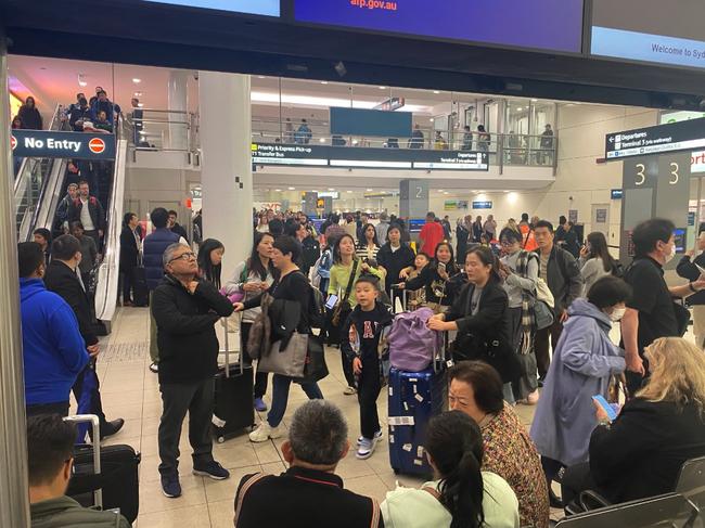 Several domestic flights in and out of Sydney Airport have been cancelled. Picture: Stuart Page/X