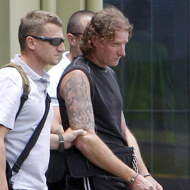 Luke Andrew Hunter after his arrest in 2011 over the murder of his best mate, Brian Phillip Nagle.