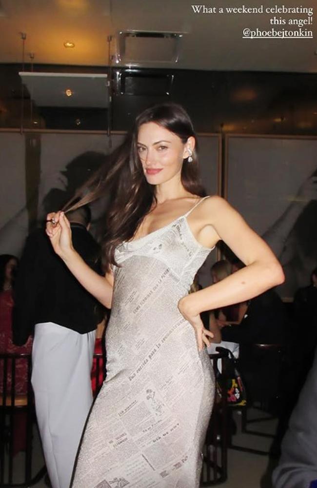 Phoebe Tonkin hosted a grand party ahead of her wedding on Sunday. Picture: Instagram