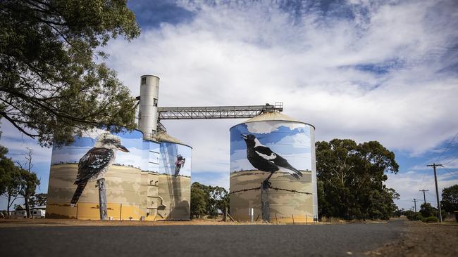 Rise up: Goroke Silo Art, West Wimmera Shire. House prices increased 23.7 per cent in the past year. The shire’s median dwelling price is still one of the most affordable in Victoria, at $156,445.