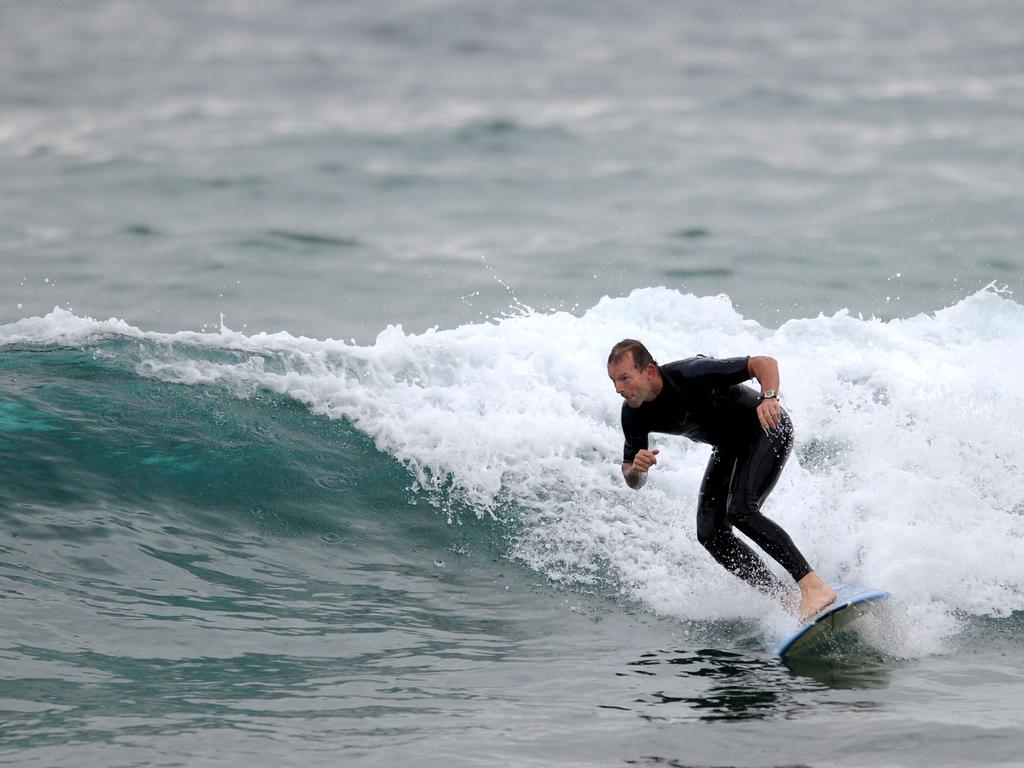 Surfs up! Tony turns to his favourite past-time on the wake of Lib ...