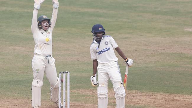 Alyssa Healy said before Australia’s loss to India that overseas Test defeats were difficult to swallow when visiting sides were given no time to adjust over the course of a longer series. Picture: Pankaj Nangia / Getty Images