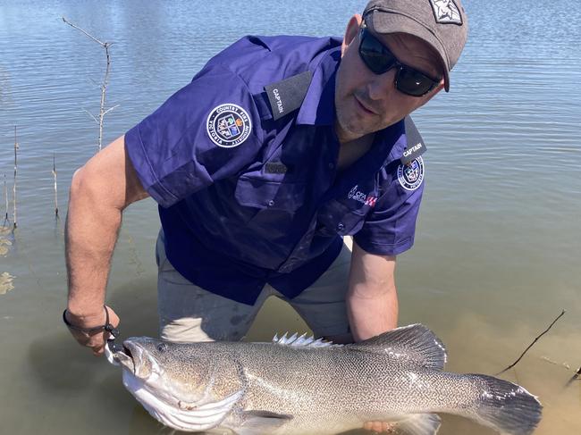 Merrigum's Country Fire Authority captain caught this 108cm Murray Cod at the opening.