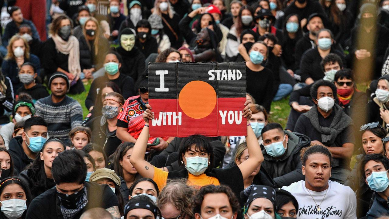 The Black Lives Matter protest held in Sydney in early June. Picture: AFP