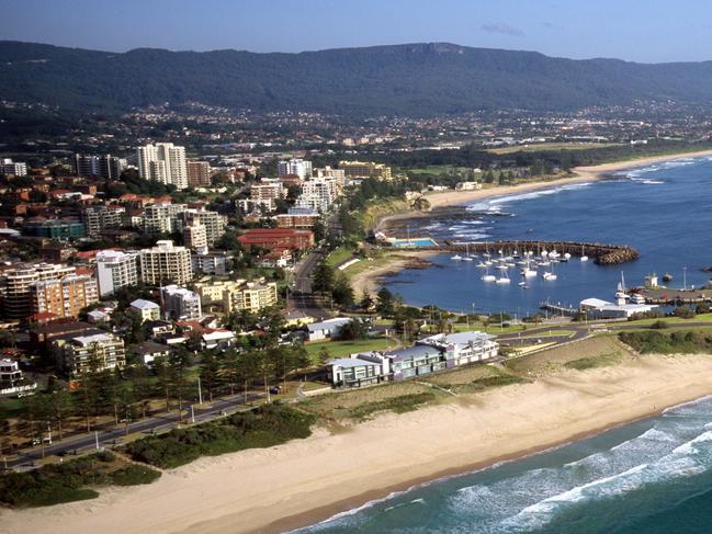 Aerial view of Wollongong. Pic Tourism Wollongong.