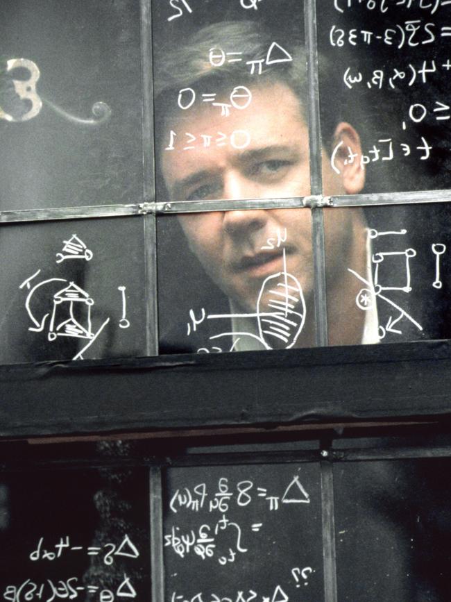 Russell Crowe in scene from film "A Beautiful Mind".