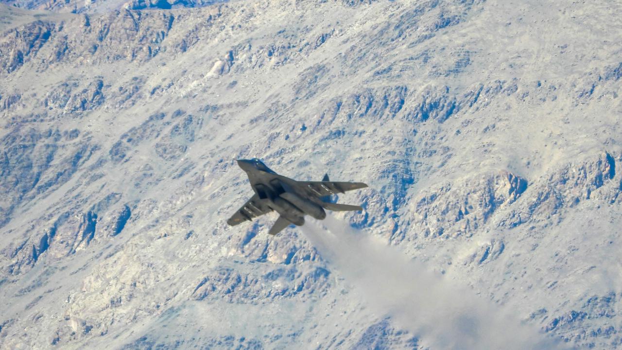 An Indian air force fighter jet takes off from an air base in Leh, the joint capital of the union territory of Ladakh bordering China. Picture: Mohd Arhaan Archer/AFP