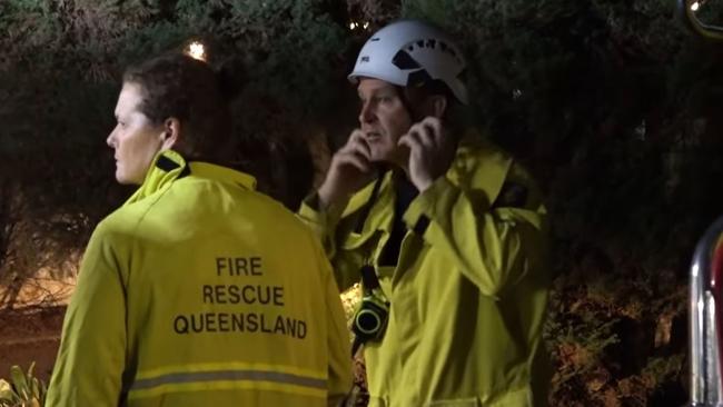 Four climbers spent the night on a cliff at Tamborine Mountain. Image: Nine