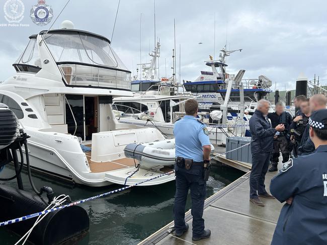 Police arrest five people over 1.1 tonnes of cocaine found on a boat off South West Rocks., Arrested men include Cooper Hollingworth, 24, from Cardiff and Jacob Malcolm, 26, Chaiwat Thipsing, 28, Luke Hazell, 28 and Rodney James Hill, 35, who were all charged with knowingly taking part in the large commercial supply of cocaine. Supplied by NSW Police.