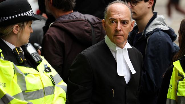 Lawyer for MGN Andrew Green KC, arrives at the Royal Courts of Justice. Picture: AFP.