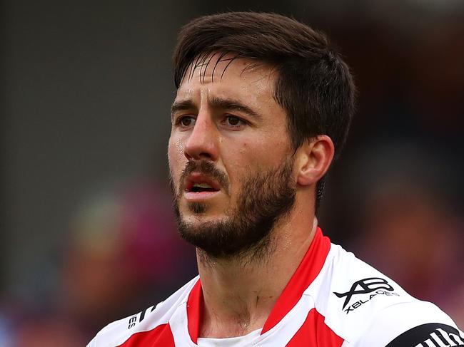 SYDNEY, AUSTRALIA - JUNE 16: Ben Hunt of the Dragons looks dejected during the round 14 NRL match between the Manly Sea Eagles and the St George Illawarra Dragons at Lottoland on June 16, 2019 in Sydney, Australia. (Photo by Cameron Spencer/Getty Images)