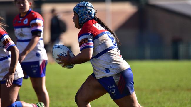 Anita-Jane Saito carts it up for Emu Plains. Picture: Emu Plains