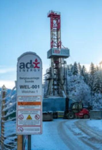 ADX drilling its Welchau-1 discovery well in March 2024. Source: ADX