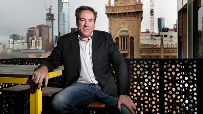 Dubber CEO Steve McGovern at his Melbourne office in 2017. Picture: David Geraghty / The Australian.