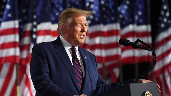 Donald Trump speaks to the convention Picture: AFP