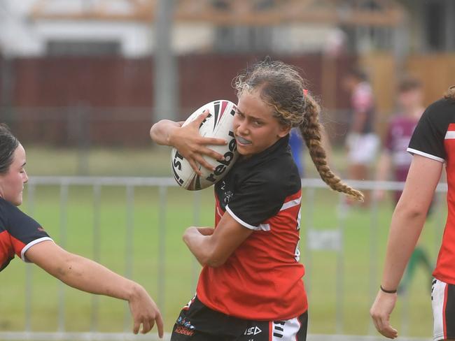 Kirwan State High School hosts St Patrick's College, Mackay, in round 1 of the 2025 Aaron Payne Cup. Senior Girls. Picture: Evan Morgan