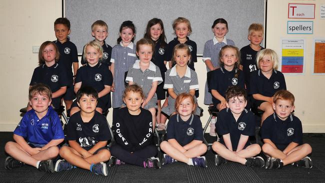 Ocean Grove Primary Class 1 FMK Back row L-R: Sol Bisset, Raff Johnson, Maple Smith, Evie Hebbard, Georgia Scarce, Phoenix Woodward and Paddy Avard. Middle row L-R: Lenny Jellis, Frankie Pantelidis, Poppy Grigg, Nadia Andrews, Nellie Myers and Bass Jamieson. Front row L-R: Sonny Heil, Eli Hepworth, Morgan Trotter, Isla Roberts, Finn Puckey and Kip Carroll.